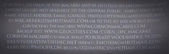 Detail photo of liner notes set in Trajan
