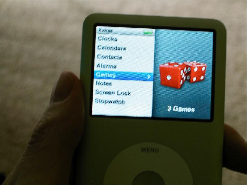 iPod classic games screen