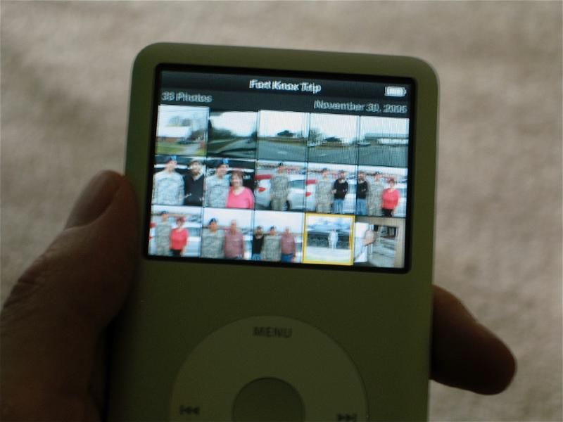 iPod classic viewing your photos