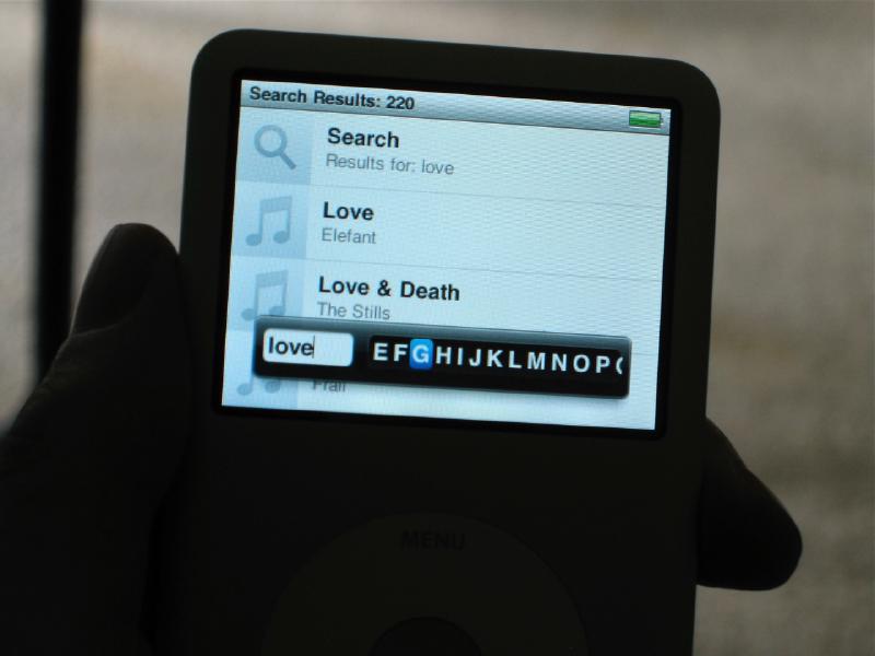 iPod classic search