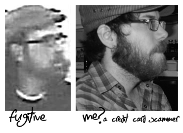Comparison photo of the fugitive and me