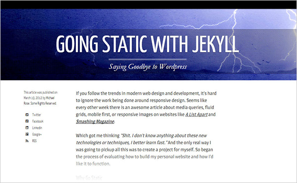 Jekyll post layout then