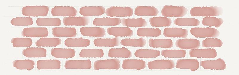 Screenshot of brick placement painted with Paper’s watercolor brush tool.