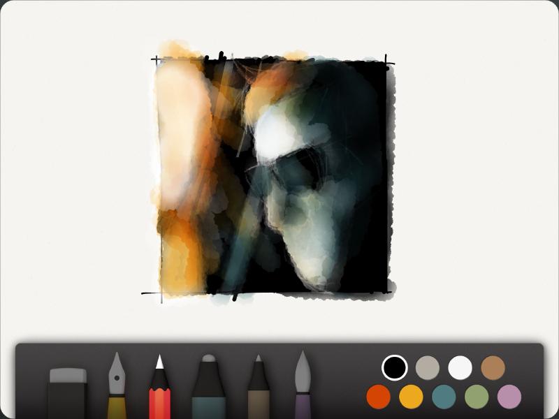 Use dull colors to shade a face with Paper 53.