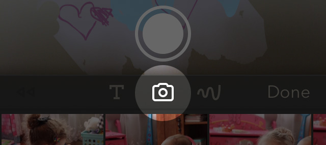 Screenshot of Paper’s take/import a photo button