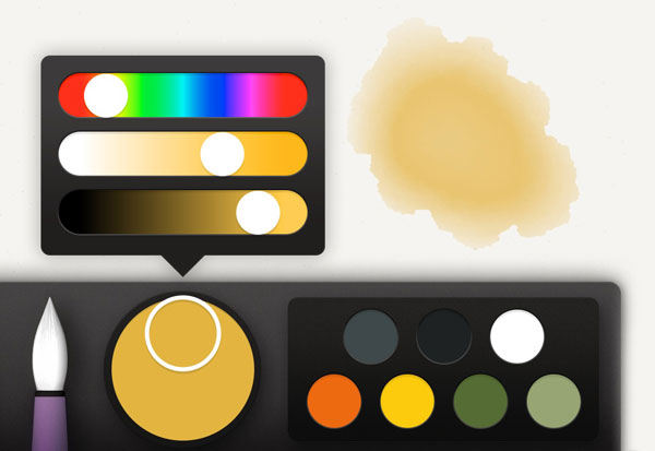 screenshot of leaf highlight color mixer