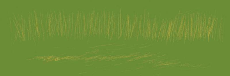 Screenshot of feathered grass strokes.