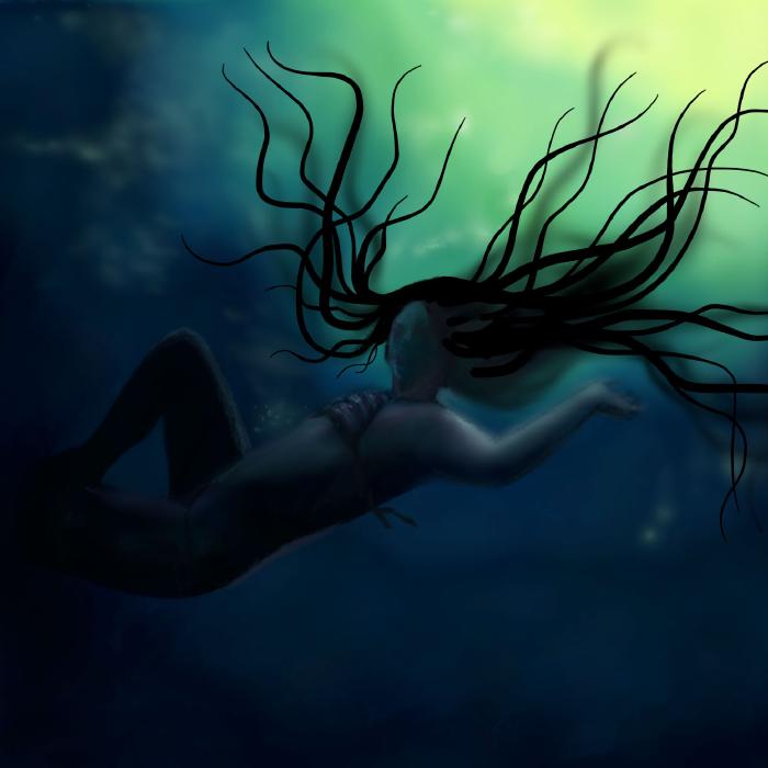 underwater dream painted with Pencil