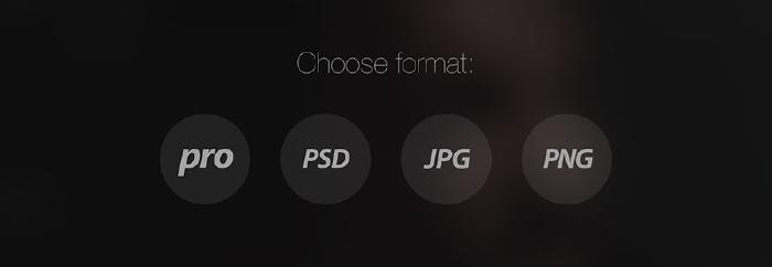Export Procreate files to pro, PSD, JPG, and PNG formats.