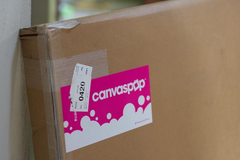 CanvasPop print packaged up